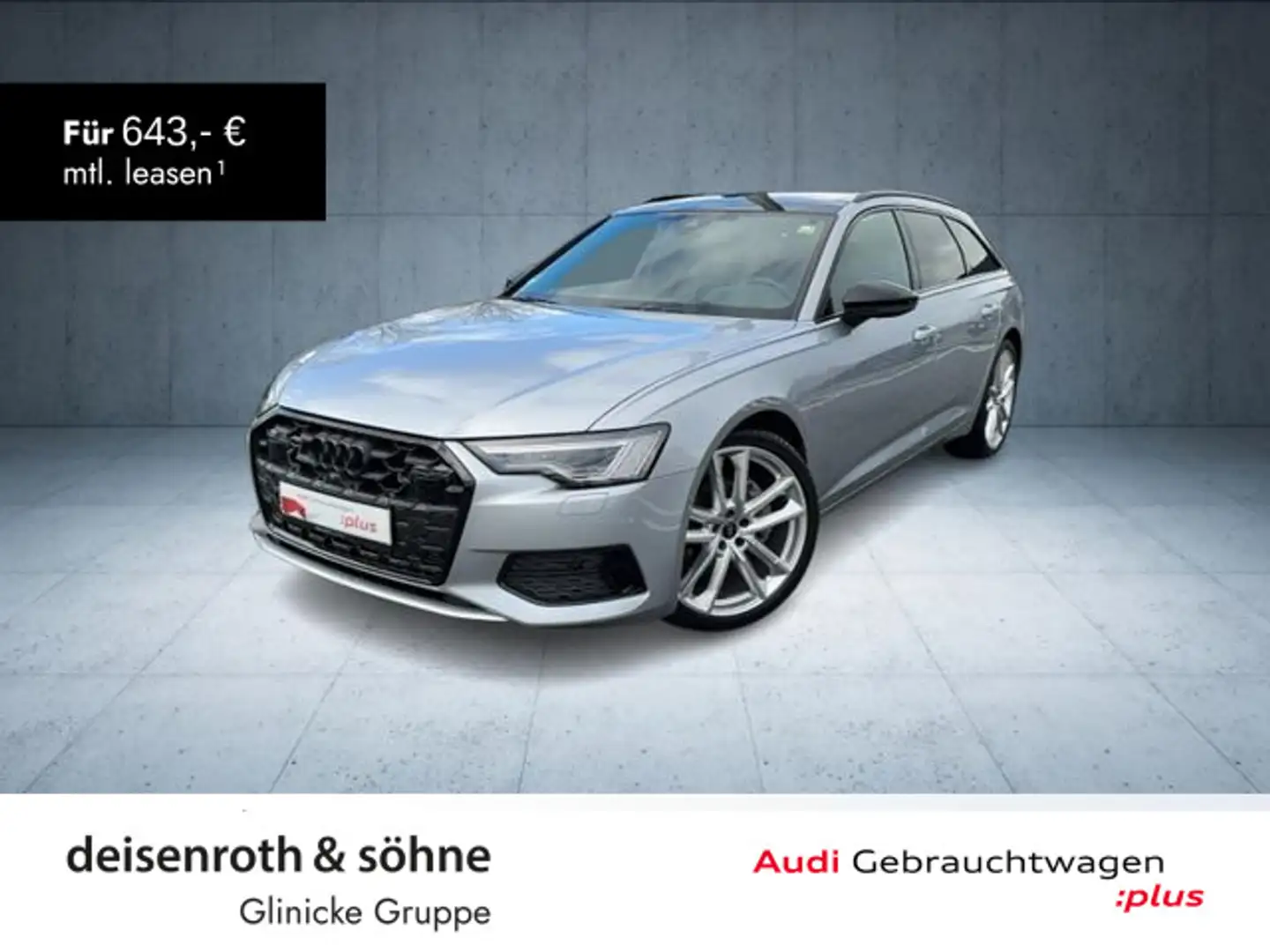 Audi A6 advanced 45 TFSI qu S line/StHz/AHK/Mat Silber - 1