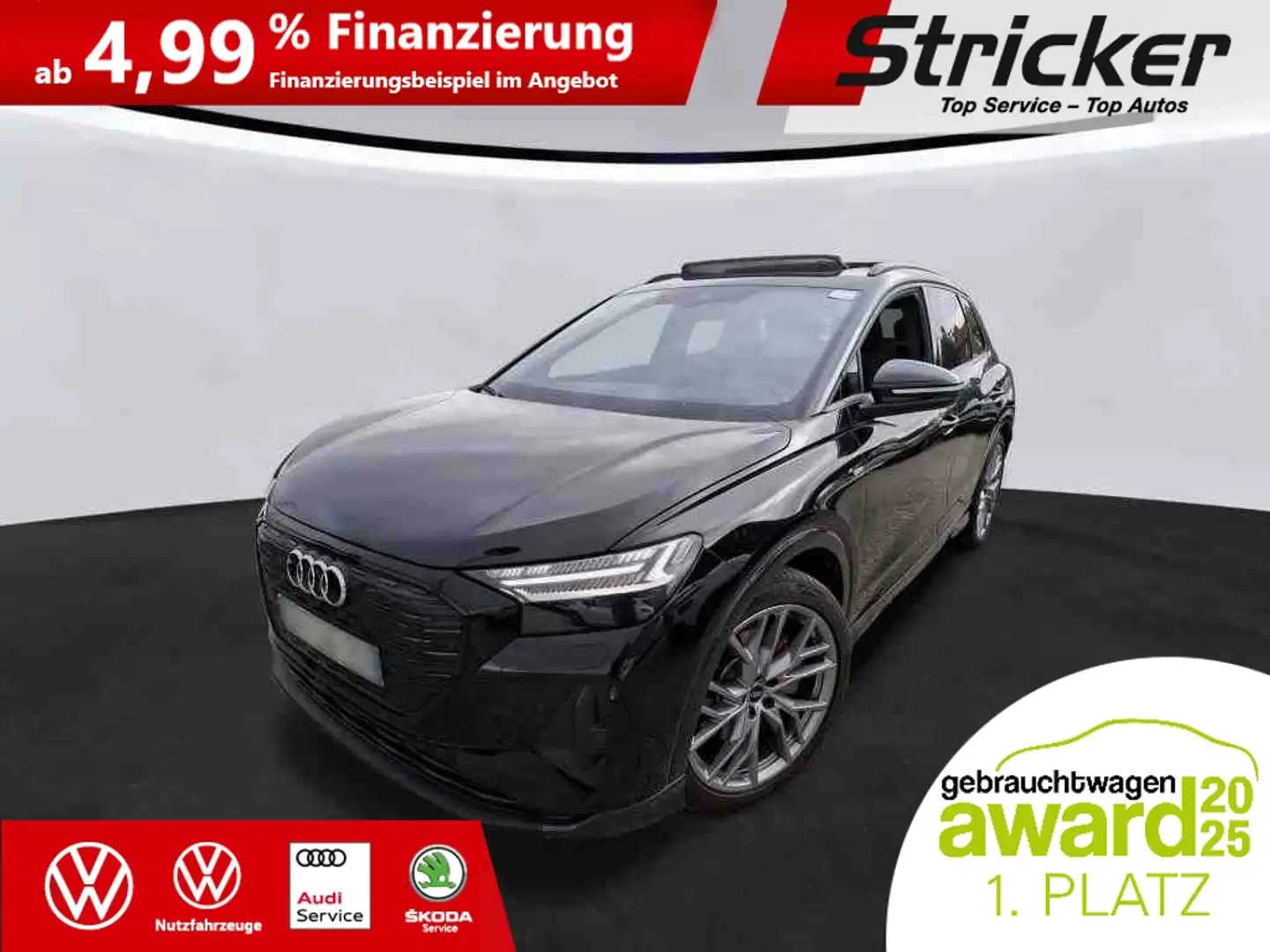 Audi Q4 e-tron 45 S-Line quattro 384,-ohne Anzahlung Pano Matrix Schwarz - 2