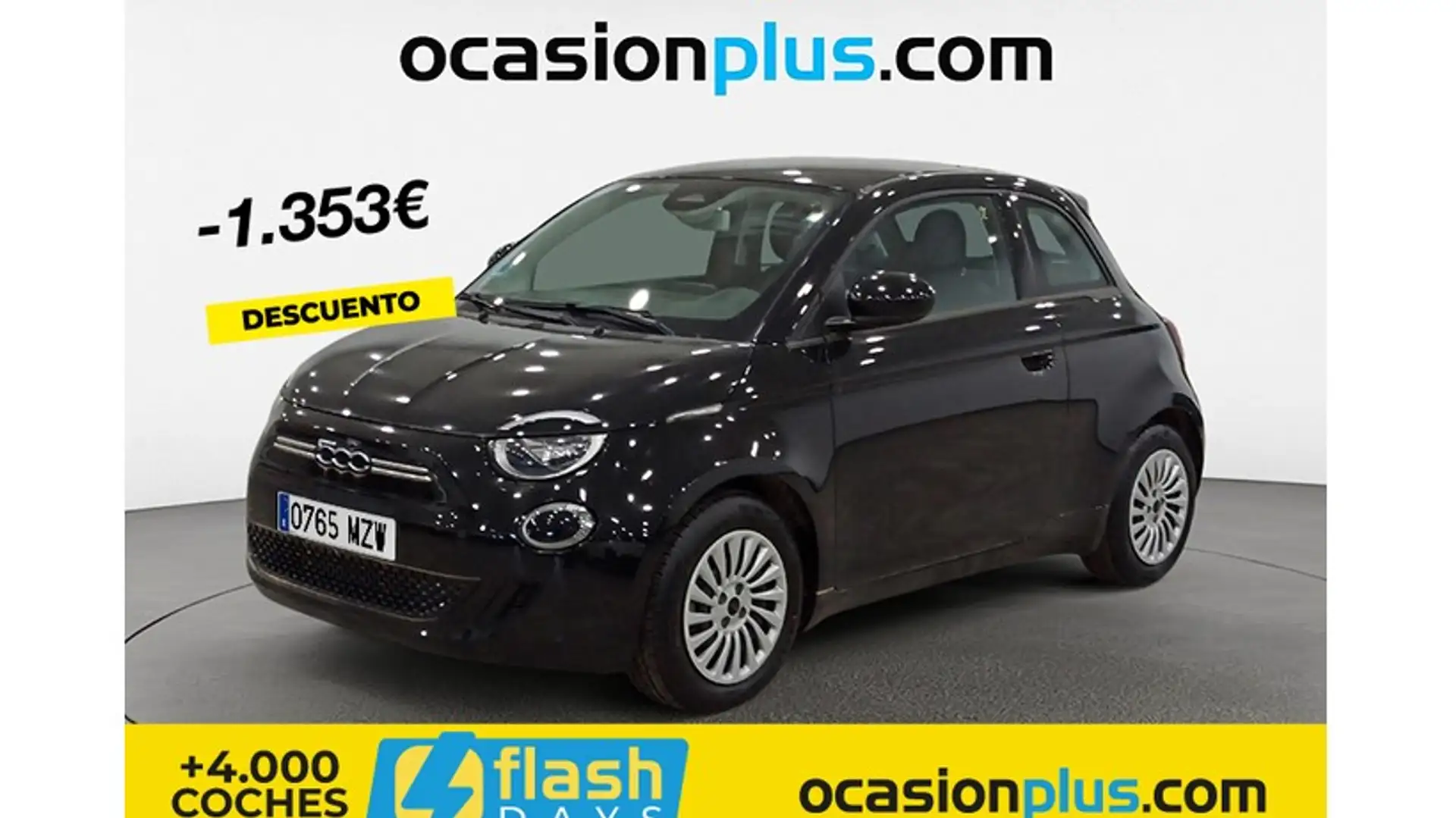 Fiat 500e 70Kw Action Negro - 1
