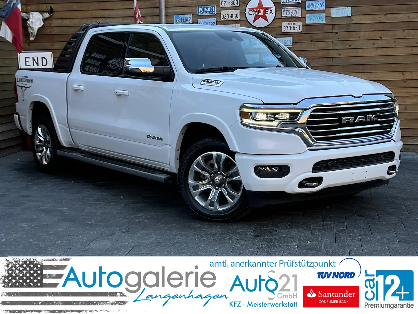 Dodge RAM 1500 Longhorn 5.7L Pano AHK 4x4 LPG Weiß - 1