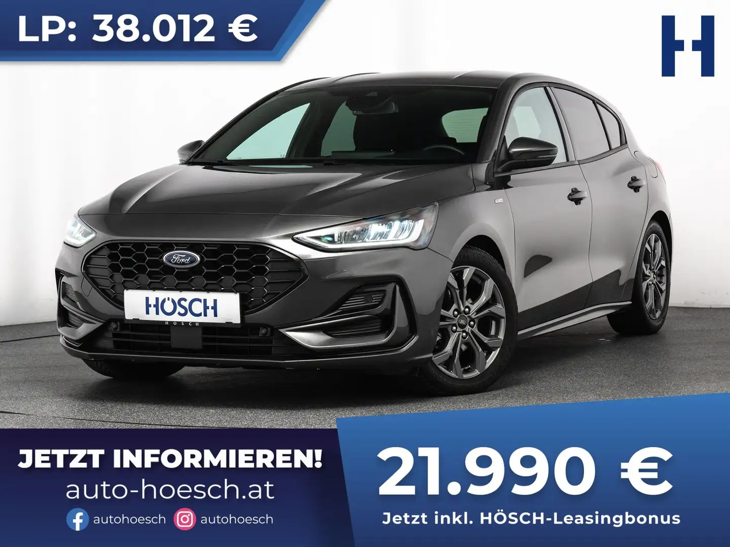 Ford Focus 1,5 EcoBlue ST-Line Aut. ACC KAMERA TOP ANGEBOT Grau - 1
