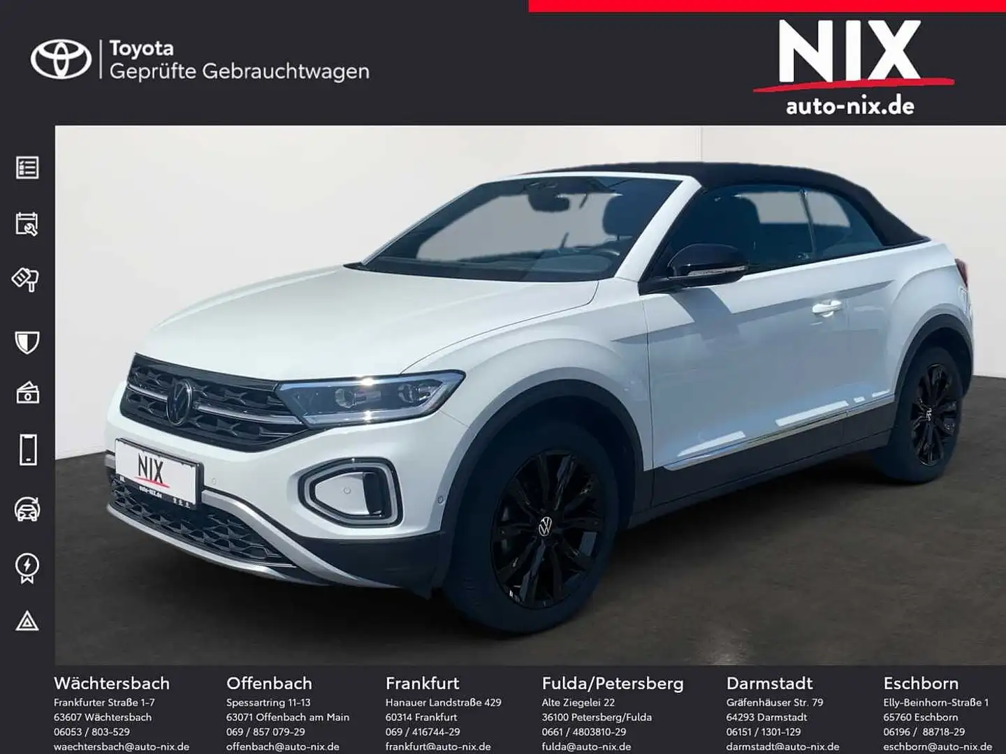 Volkswagen T-Roc Cabriolet 1.5 TSI OPF DSG Style AHK Weiß - 1