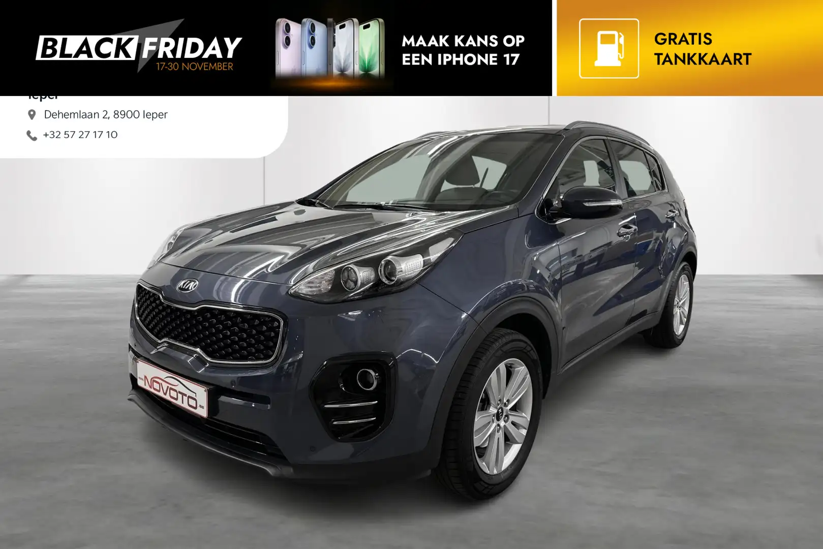 Kia Sportage Fusion 1.7 CRDi 141 2WD ISG LEDER + TREKHAAK KIA S Bleu - 1