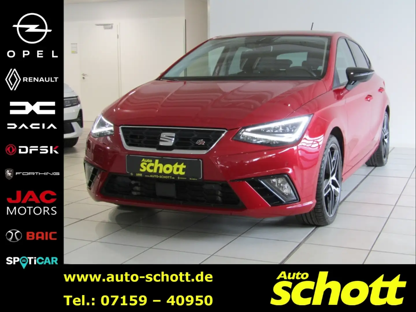 SEAT Ibiza FR 1.0 TSI GARANTIE NAV KAM BT APP PDC TEMP Rojo - 1