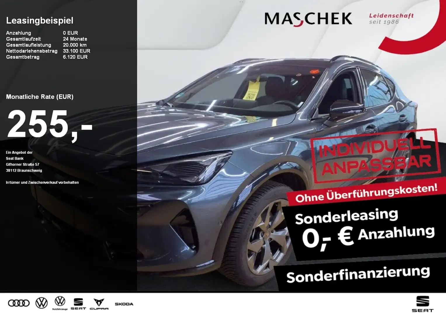 CUPRA Formentor 1.5 eTSI DSG Navi Top View Lenkh Sitzh ACC Grau - 1