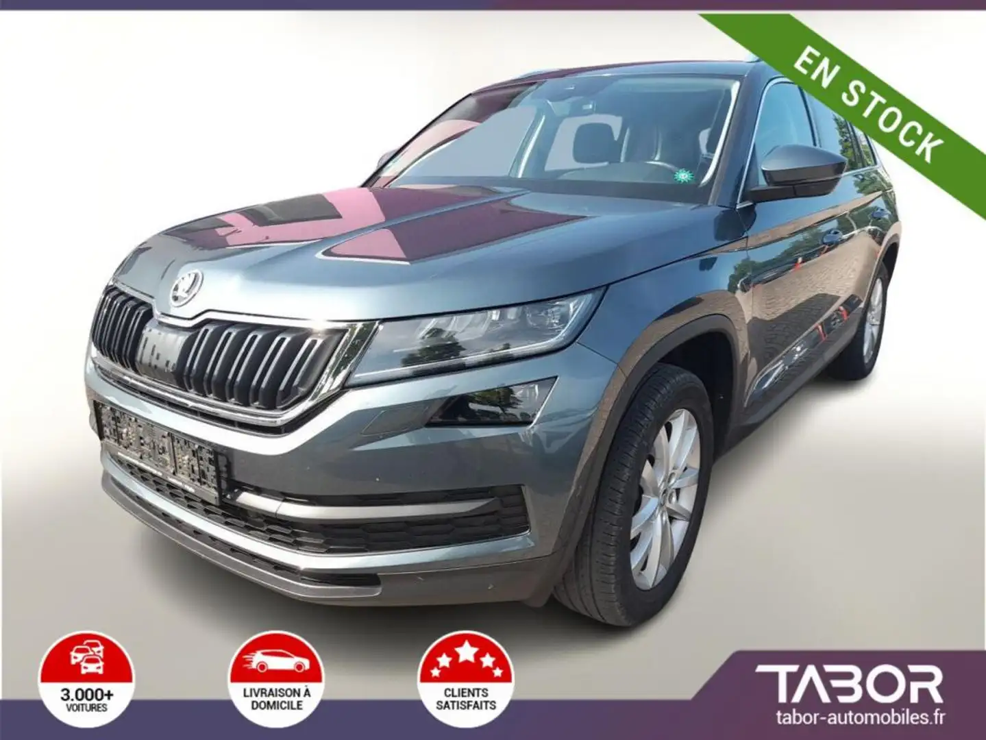 Skoda Kodiaq TDI 190 DSG Style 4x4 attelage 7pl Gris - 1