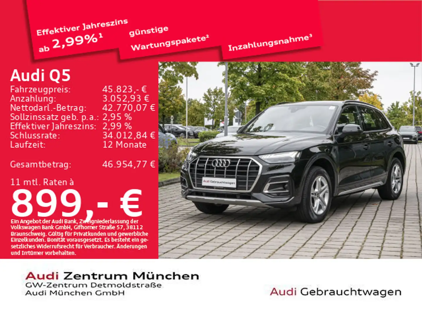 Audi Q5 50 TFSI e qu. S tronic advanced AHK/ACC/Virtu Schwarz - 1