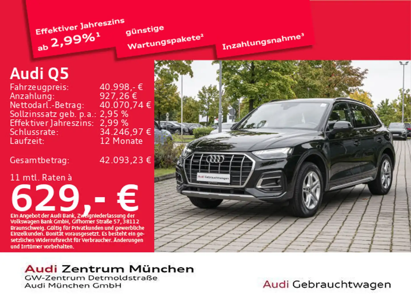 Audi Q5 50 TFSI e qu. S tronic advanced AHK/ACC/Virtu Schwarz - 1