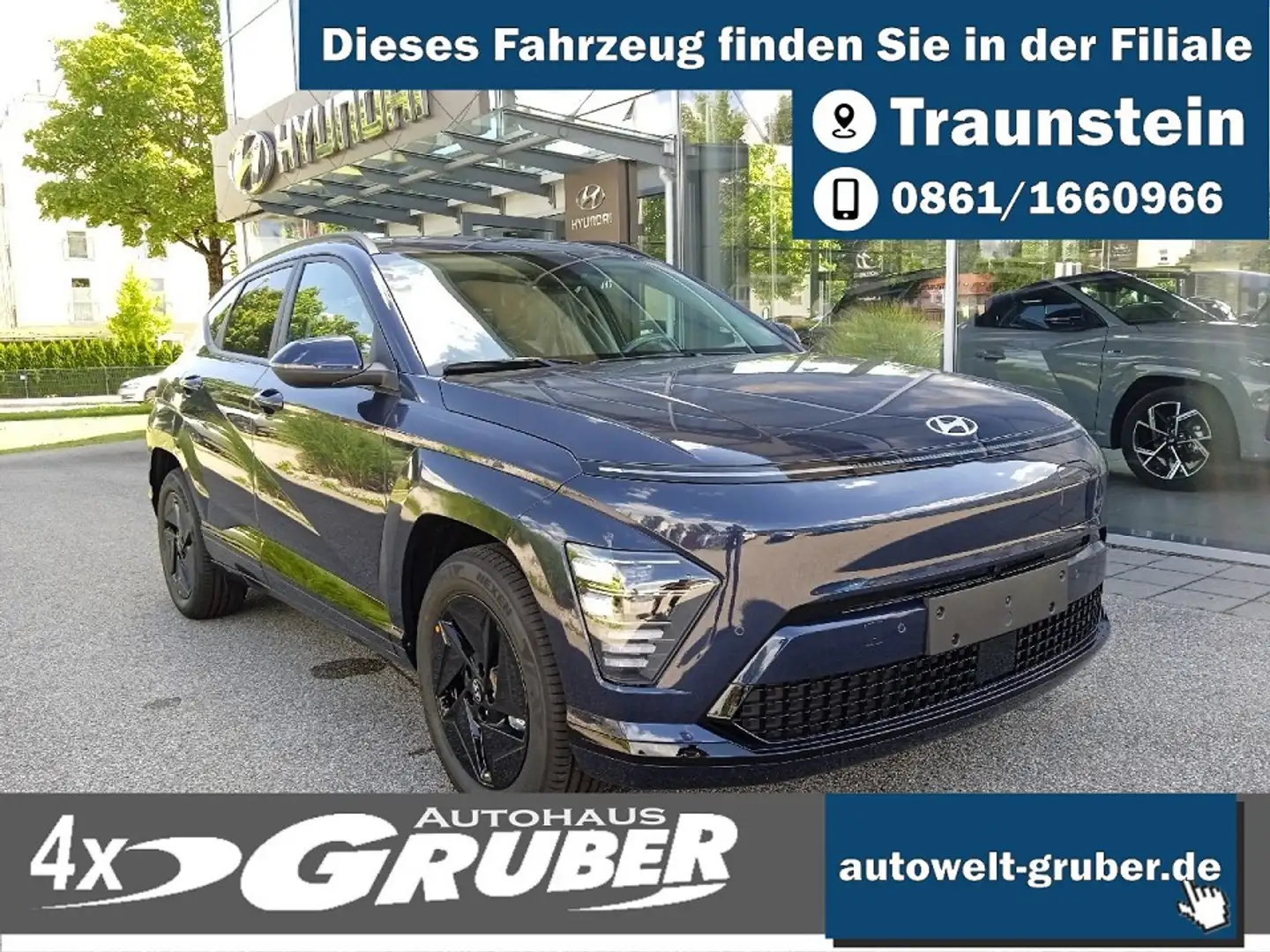 Hyundai KONA EV 65kWh (204 PS) TREND+el Heckklappe Niebieski - 1