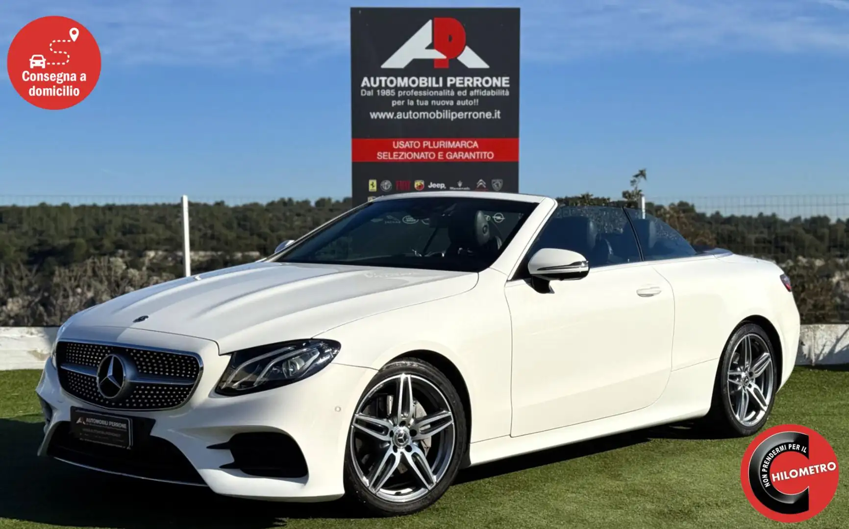 Mercedes-Benz E 220 d Cabrio Premium AMG (Pelle/Navi/Retro/LED/Auto) Blanc - 1