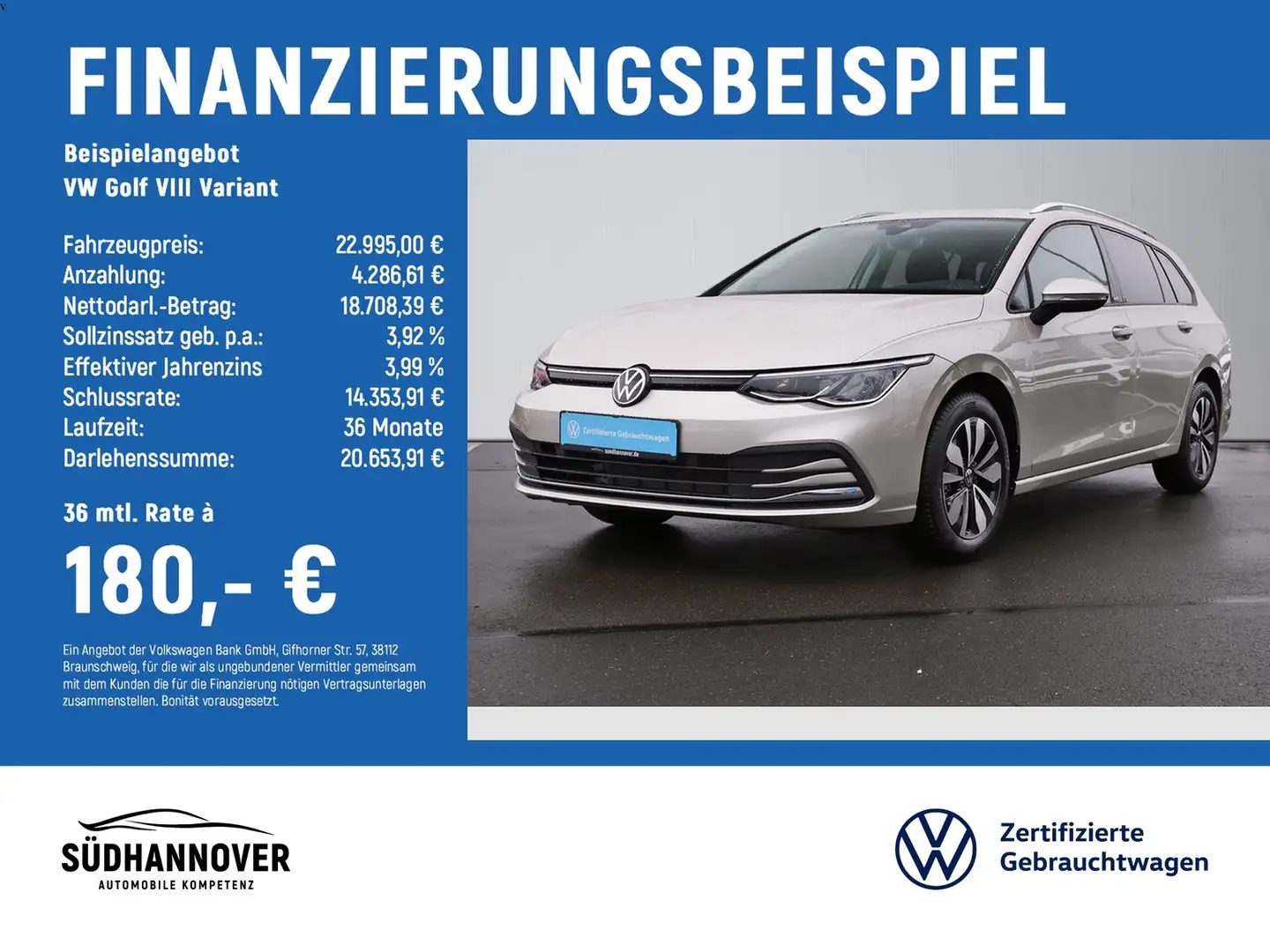 Volkswagen Golf VIII Variant Move 1.0 TSI NAVI+LED+SHZ+PDC Silber - 2