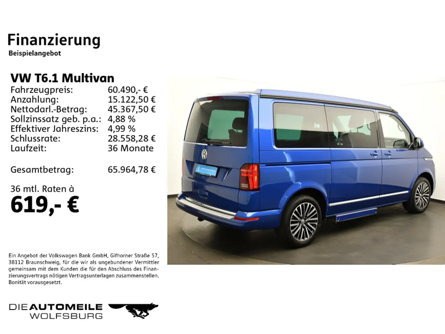 Volkswagen T6.1 Multivan 2.0 TDI DSG Generation Six / Kasse Blau - 2