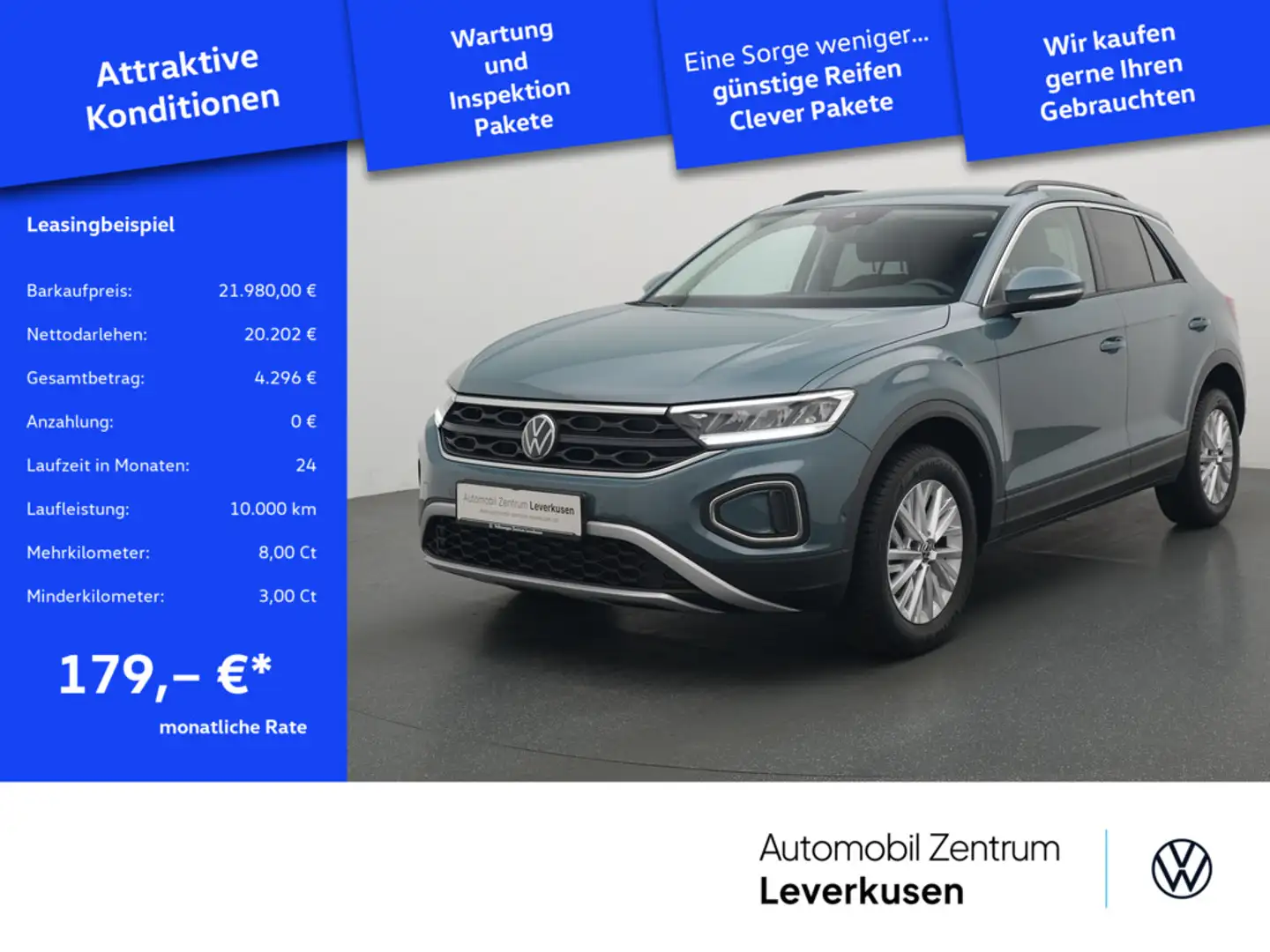 Volkswagen T-Roc Life VIRT LED SHZ KLIMA PDC NAVI CARPLAY Schwarz - 1