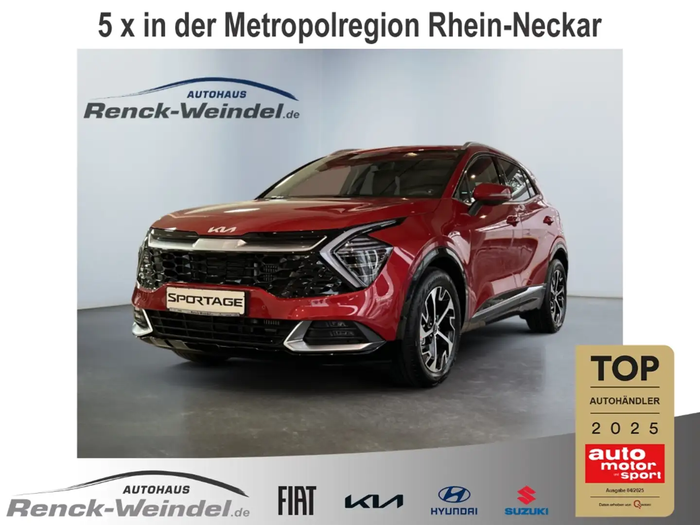 Kia Sportage Spirit Navi Rückfahrkam. e-Sitze Keyless Totwinkel Rouge - 1