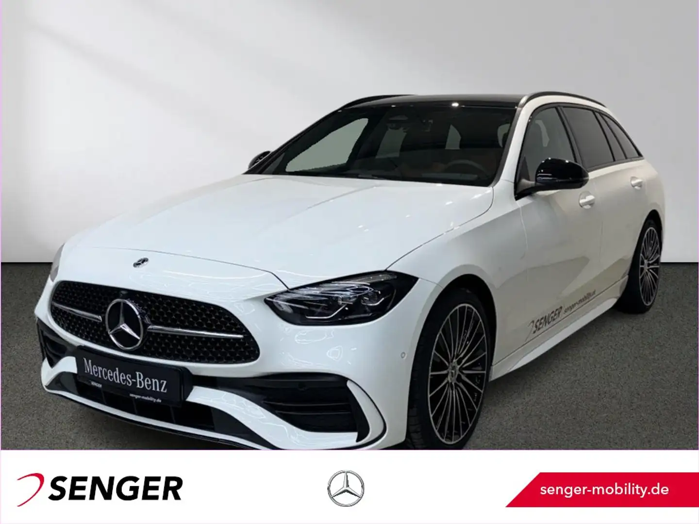 Mercedes-Benz C 220 T d AMG Night Panorama Ambiente 360°K AHK Blanc - 1