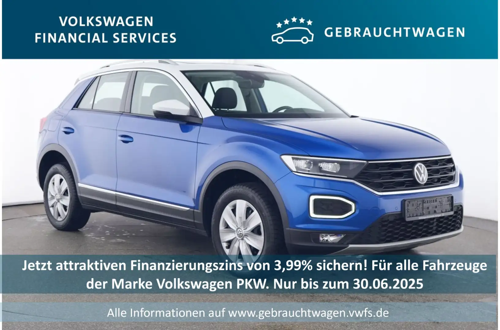Volkswagen T-Roc Style 4Motion 2.0 TDI Pano*PDC*Tempo DSG Синій - 1