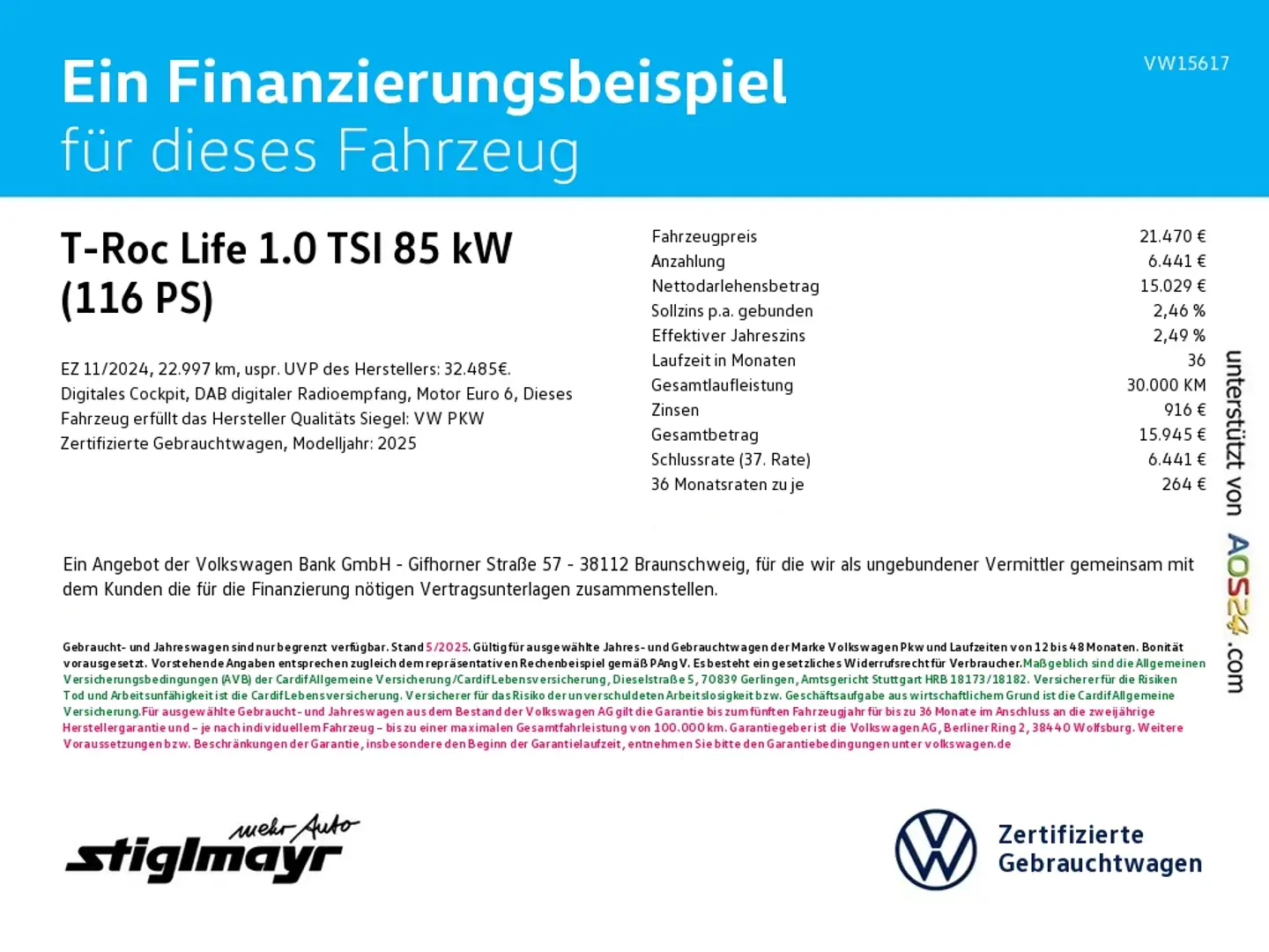 Volkswagen T-Roc Life 1.0 TSI LED+NAVI+SITZHZG+KLIMA Noir - 2
