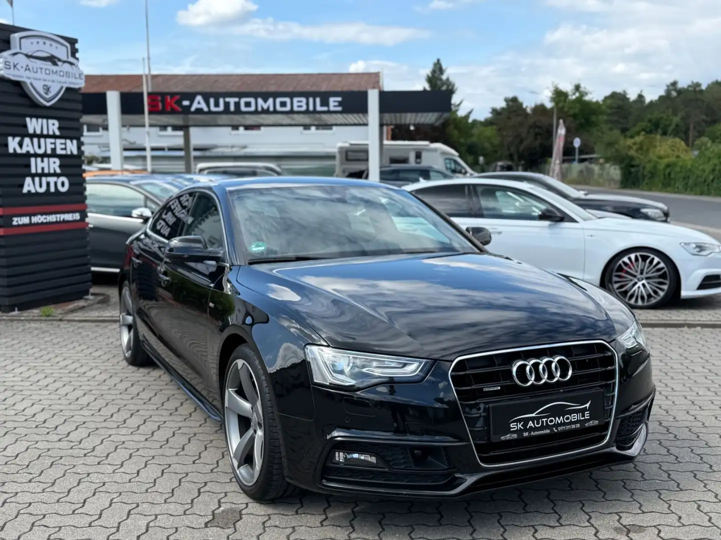Audi A5 2.0 TDI quattro 3xSline ACC-LANE-KEYLES-ROTOR Schwarz - 1