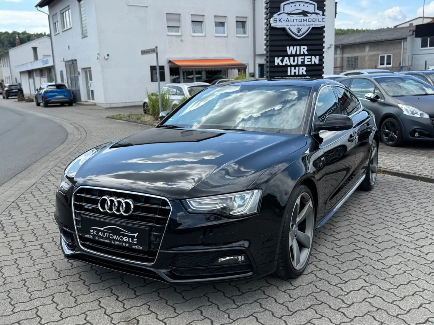 Audi A5 2.0 TDI quattro 3xSline ACC-LANE-KEYLES-ROTOR Schwarz - 2