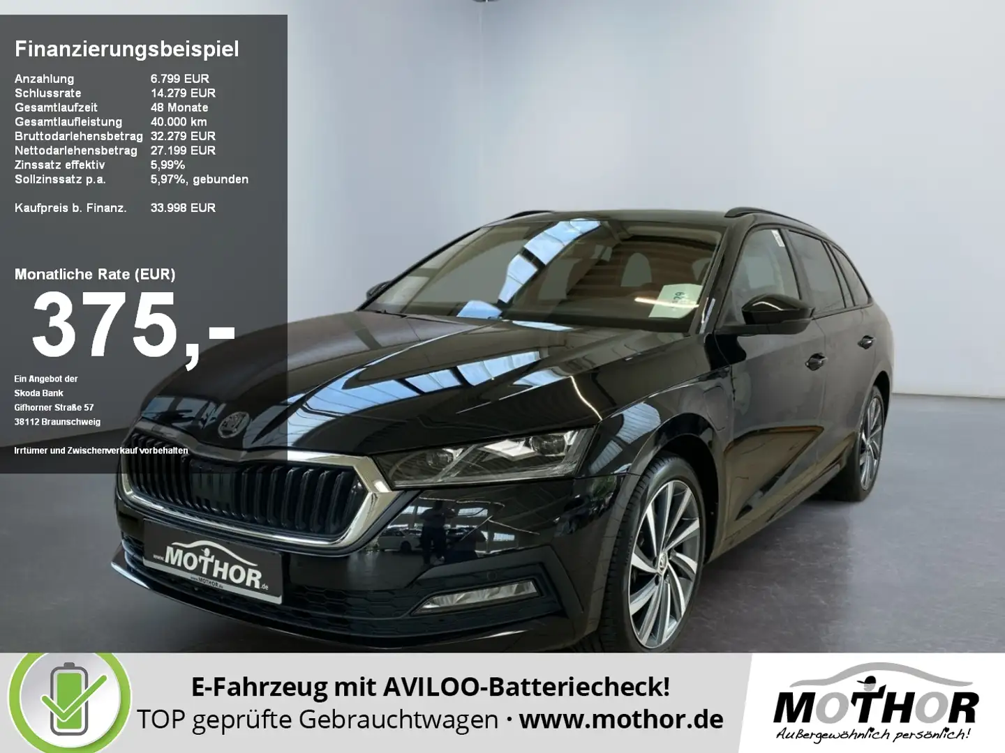 Skoda Octavia Combi Clever iV 1.4 TSI DSG SHZ AHK Navi Schwarz - 1