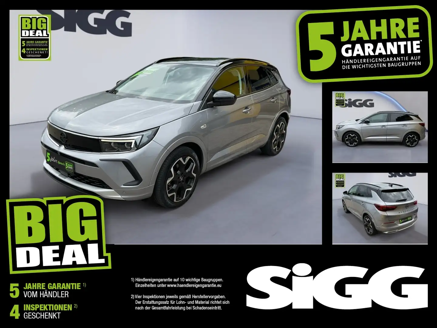 Opel Grandland 1.2 Turbo Ultimate Matrix 2xKlima 360 Gris - 1