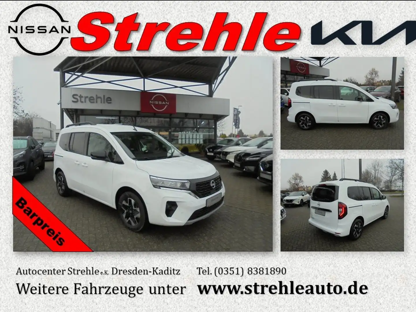 Nissan Townstar Kombi 1.3DIG-T Tekna 7AT L1 Weiß - 1