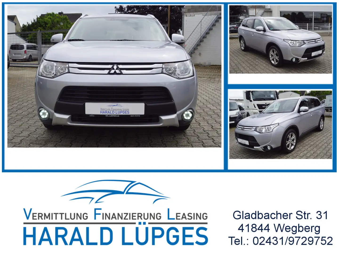 Mitsubishi Outlander Diamant Edition 4WD, Navi, AHK, Euro 5 Zilver - 1