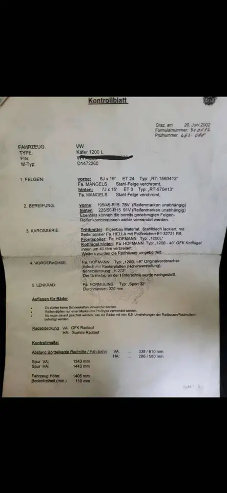 Volkswagen Käfer 1200L, foto 12