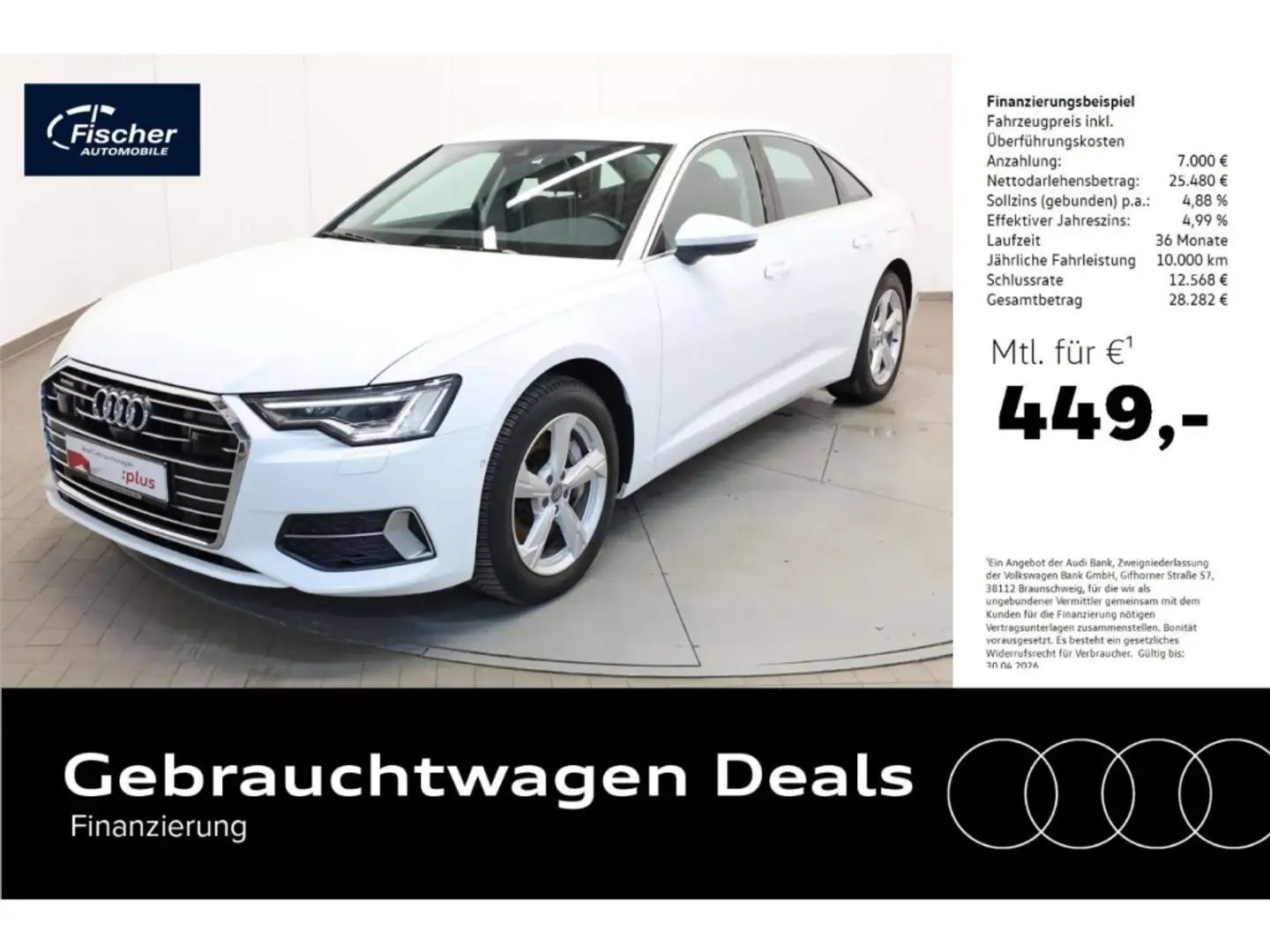 Audi A6 50 TFSI e quattro Sport Weiß - 1