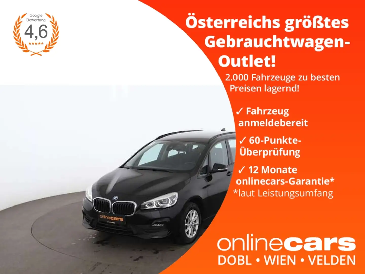 BMW 216 d Gran Tourer Advantage 7-SITZER LED NAV R-CAM Schwarz - 1