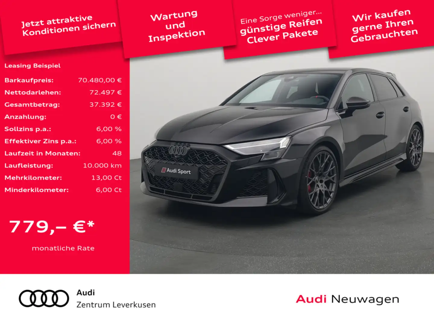 Audi RS3 SPORTABGAS KAM LEDER SHZ MEMORY Grau - 1