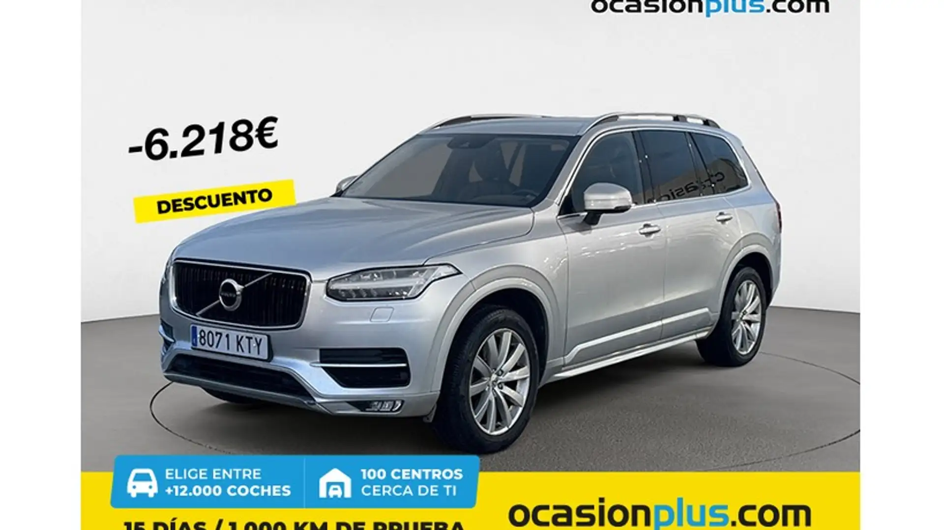 Volvo XC90 D5 Momentum 7pl. AWD 235 Aut. Plateado - 1