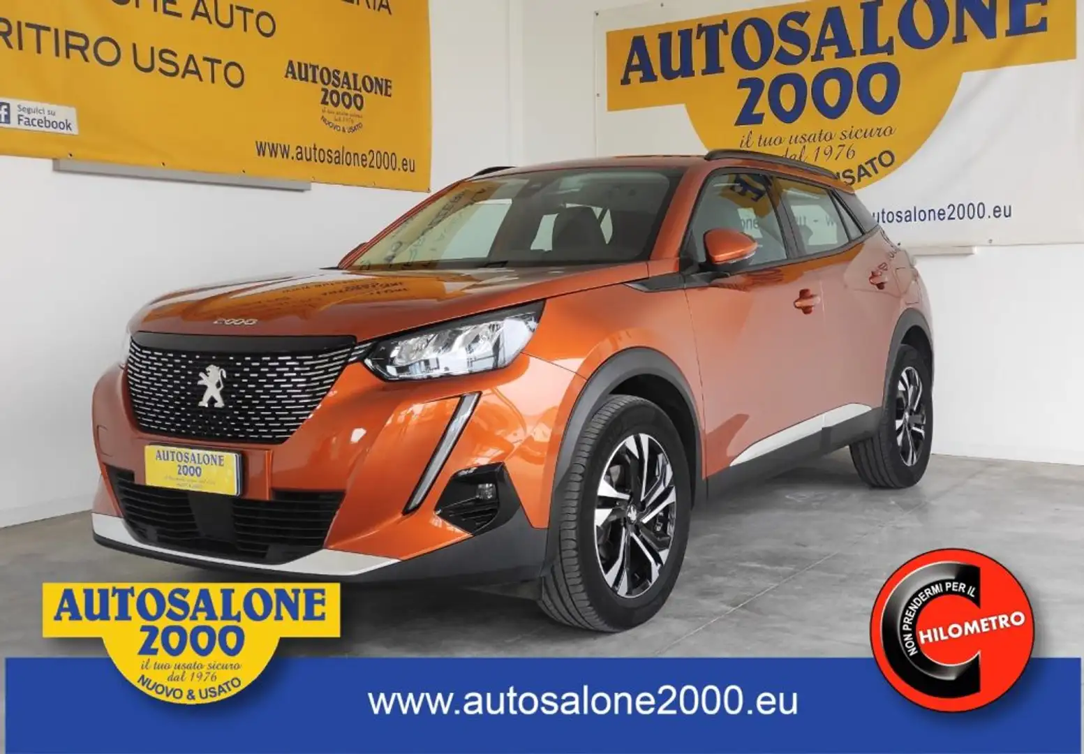 Peugeot 2008 BlueHDi 100 S&S Allure FULL LED / NEOPATENTATI Arancione - 1