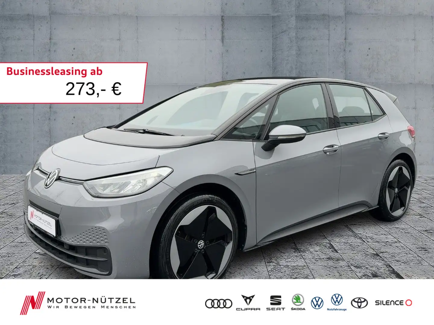 Volkswagen ID.3 150kw Pro Performance LED+NAVI-Vob.+AHK+ACC Grau - 1