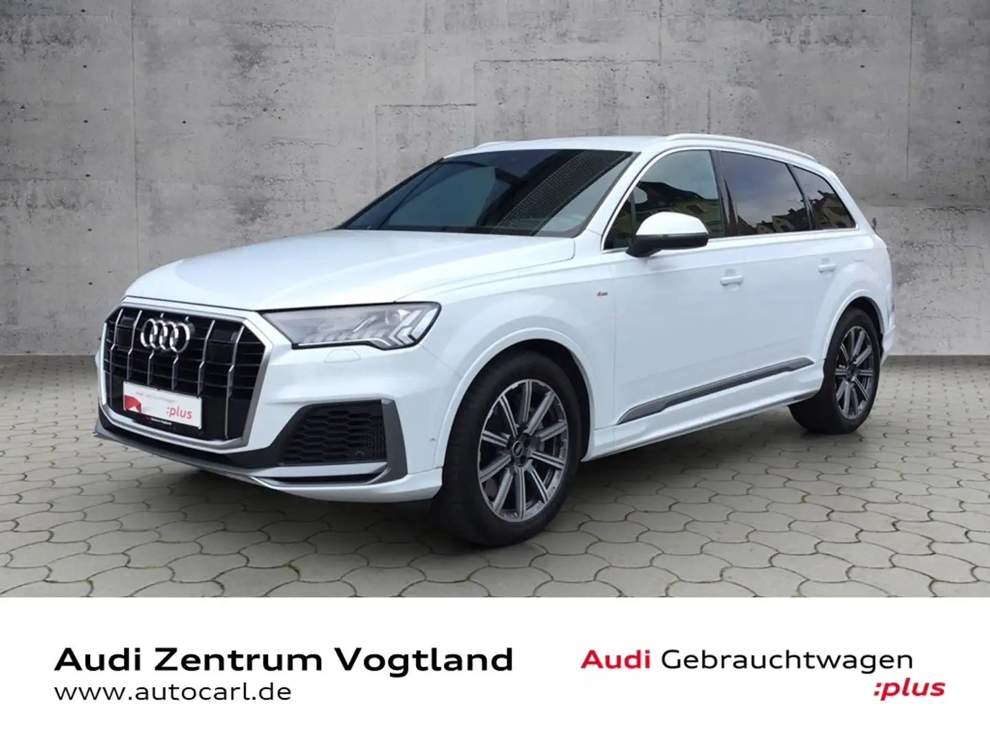 Audi Q7 S line 55TFSIe qua Tiptron/AHK/HUD/Sportfw/Matrix Weiß - 1