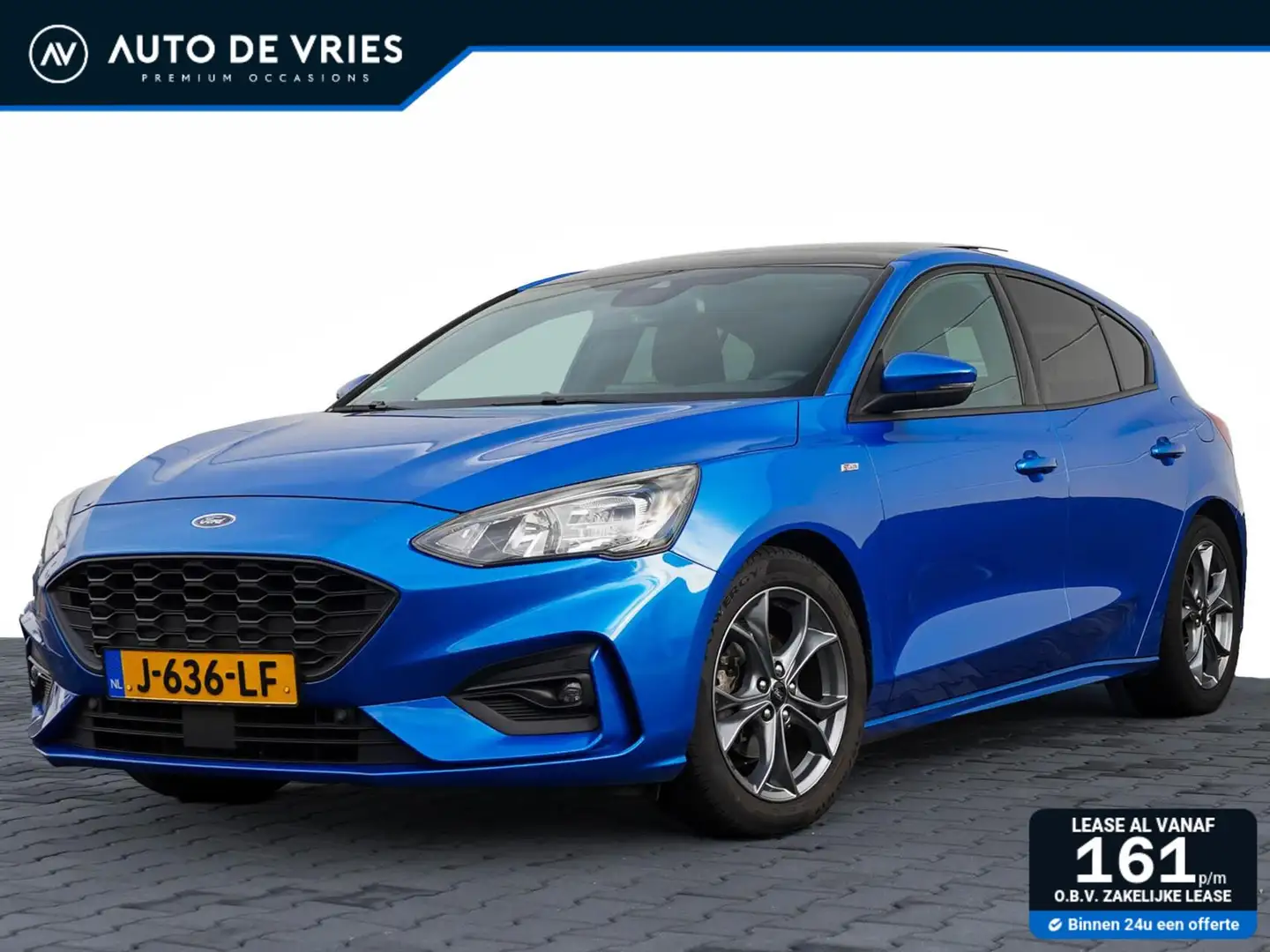 Ford Focus 1.0 EcoBoost Hybrid 125pk ST-Line | Panoramadak | Blau - 1