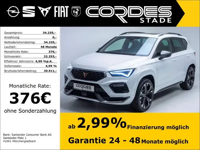 CUPRA Ateca VZ 4Drive 2.0 TSI. DSG 4x4 AHK Navi ACC, Pano, Led