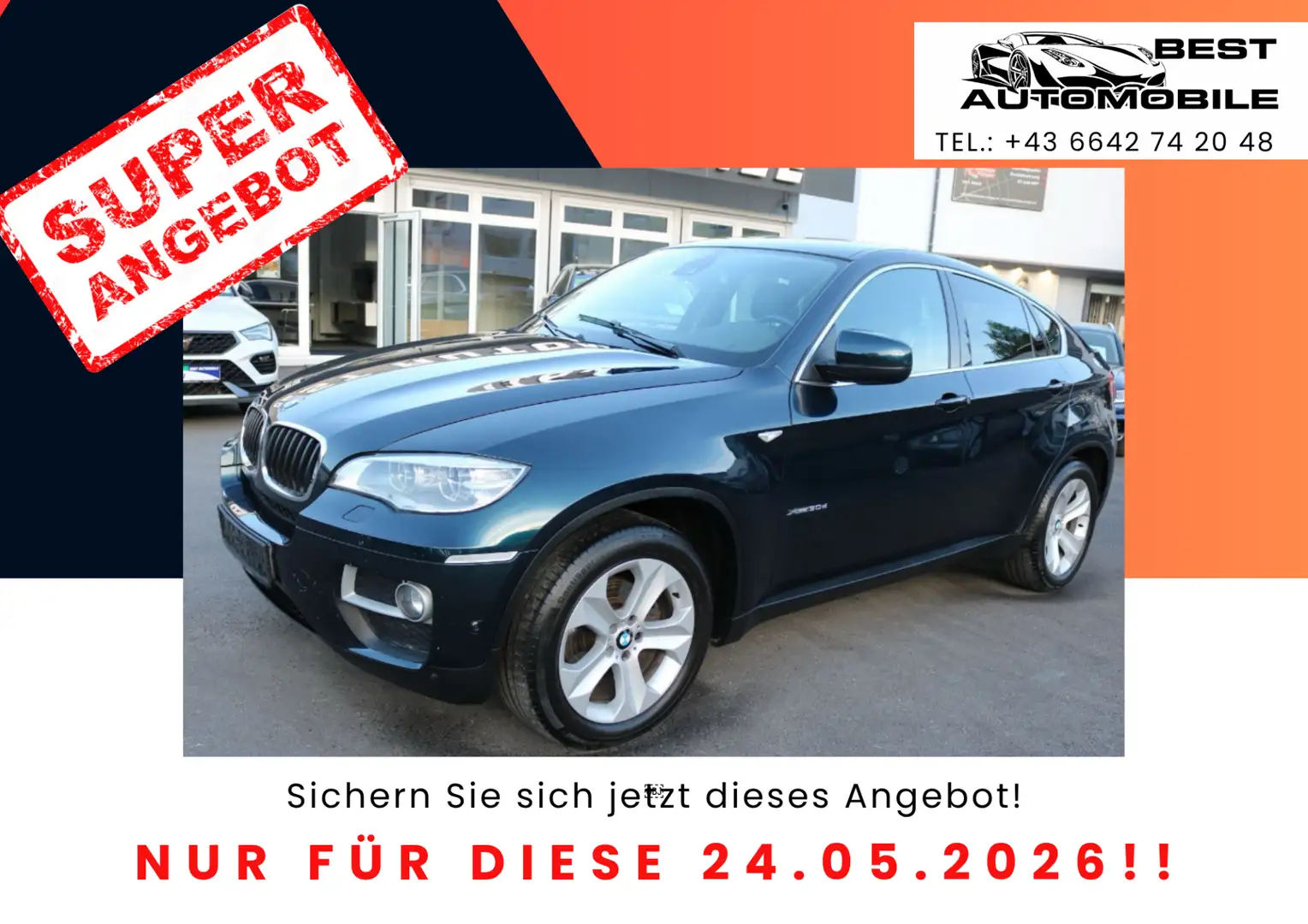 BMW X6 xDrive30d Österreich-Paket Aut. Grün - 1