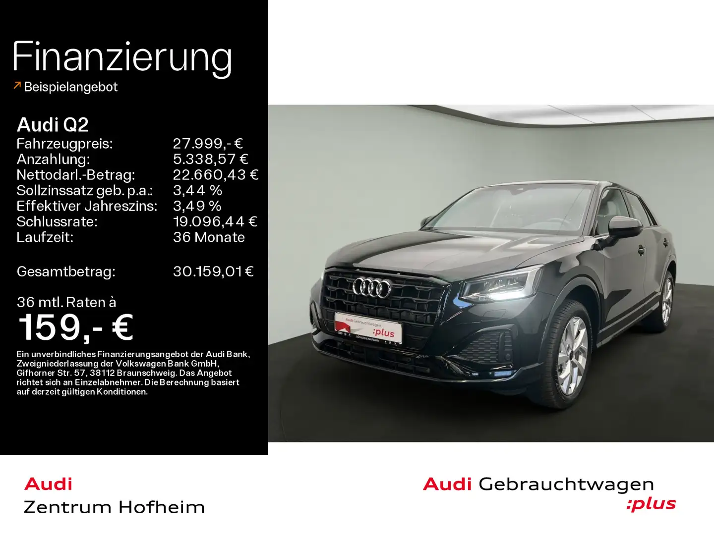 Audi Q2 35 TDI Advanced S tro*LED*Virtual*Navi+*Teill Schwarz - 1