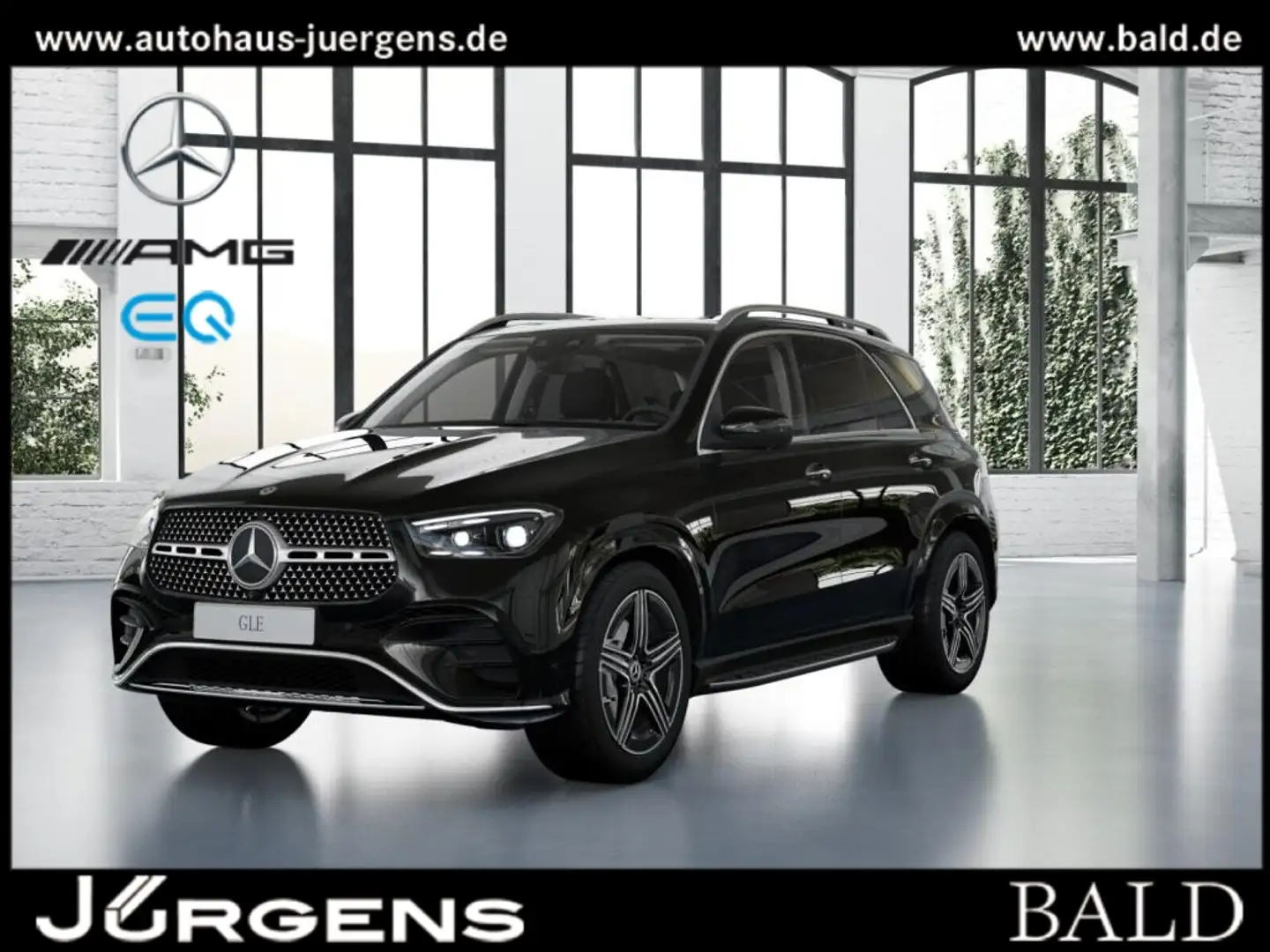 Mercedes-Benz GLE 350 de 4M AMG-Sport/Pano/AHK/360°/Memo/Burm Schwarz - 1