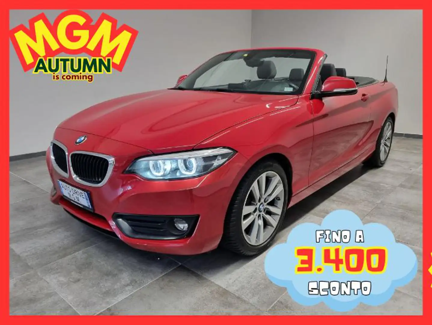 BMW 218 i Cabrio Advantage Rot - 1