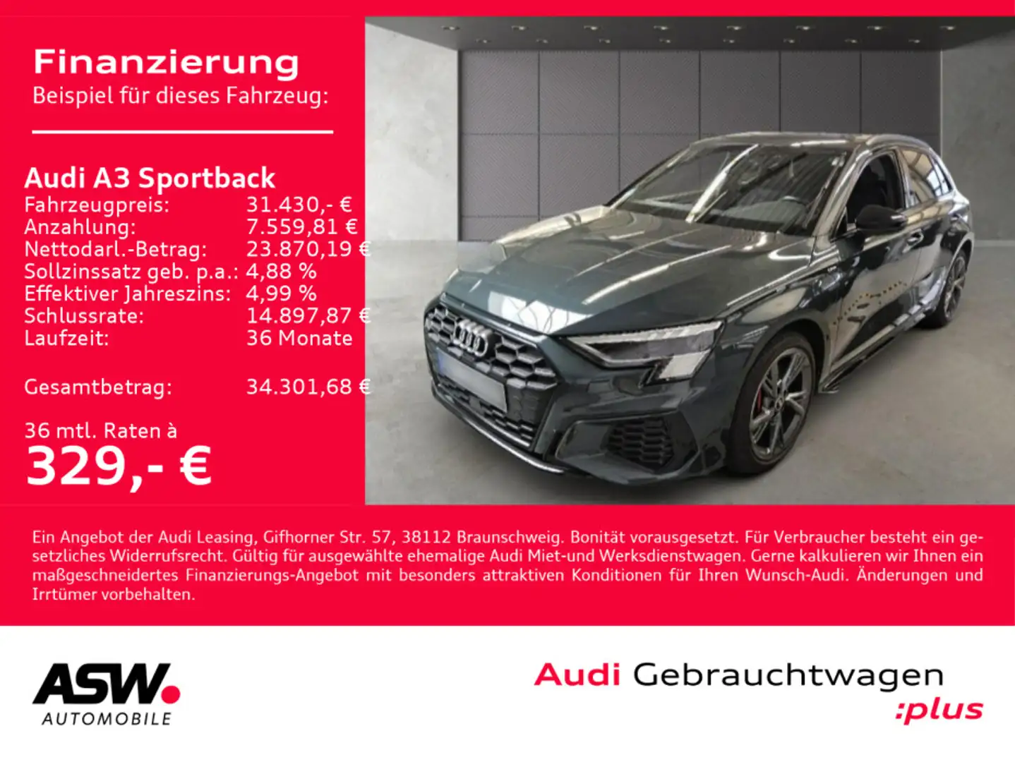 Audi A3 S line 45TFSI e Stronic RFK B&O AHK Grün - 1