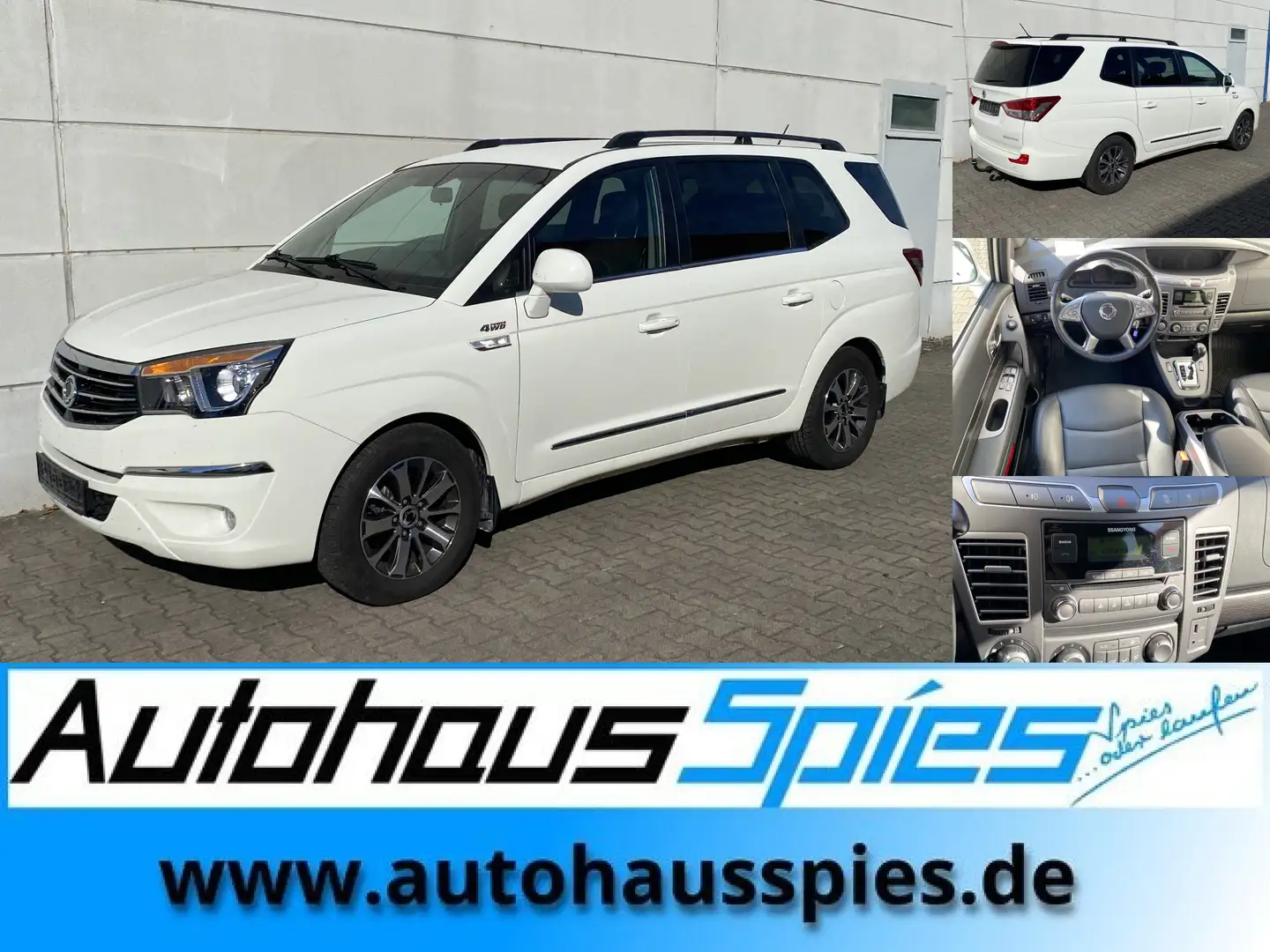 SsangYong Rodius 2.2 E-XDI  Turismo 4WD AT AHK Shz Leder Tmat Alu17 Blanc - 1