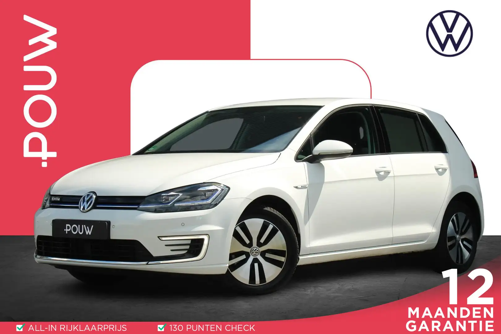 Volkswagen e-Golf 136pk E-DITION 2020 | SoH 94% | Camera achter | DA Wit - 1