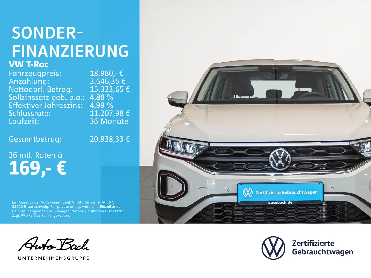 Volkswagen T-Roc 1.0 TSI LED Digital Cockpit ACC EPH DAB Gris - 2