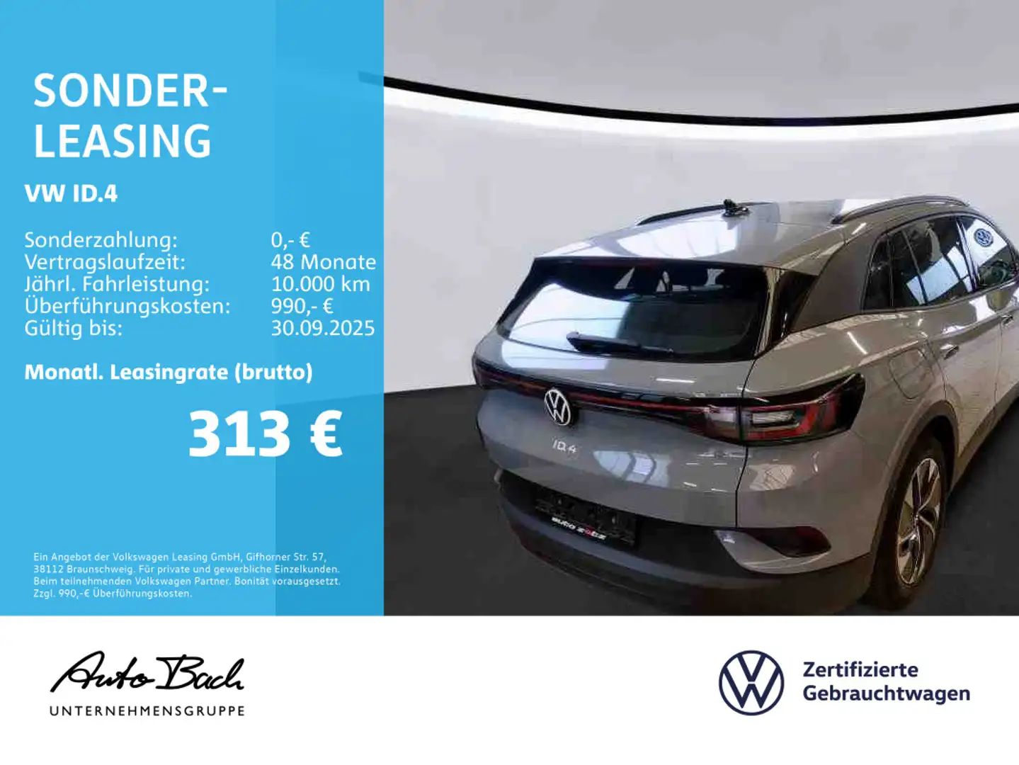 Volkswagen ID.4 Pure Performance, Navi, LED, App-Connect, A Grau - 2