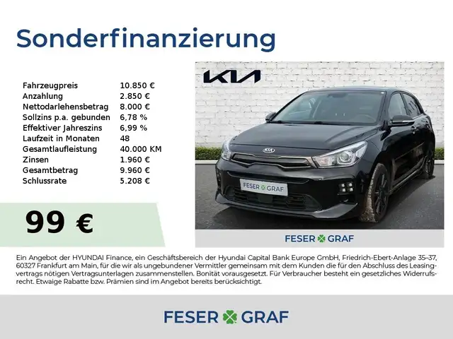 Kia Rio 1.0 T 120 GT Line 8 fach Schiebedach Navi
