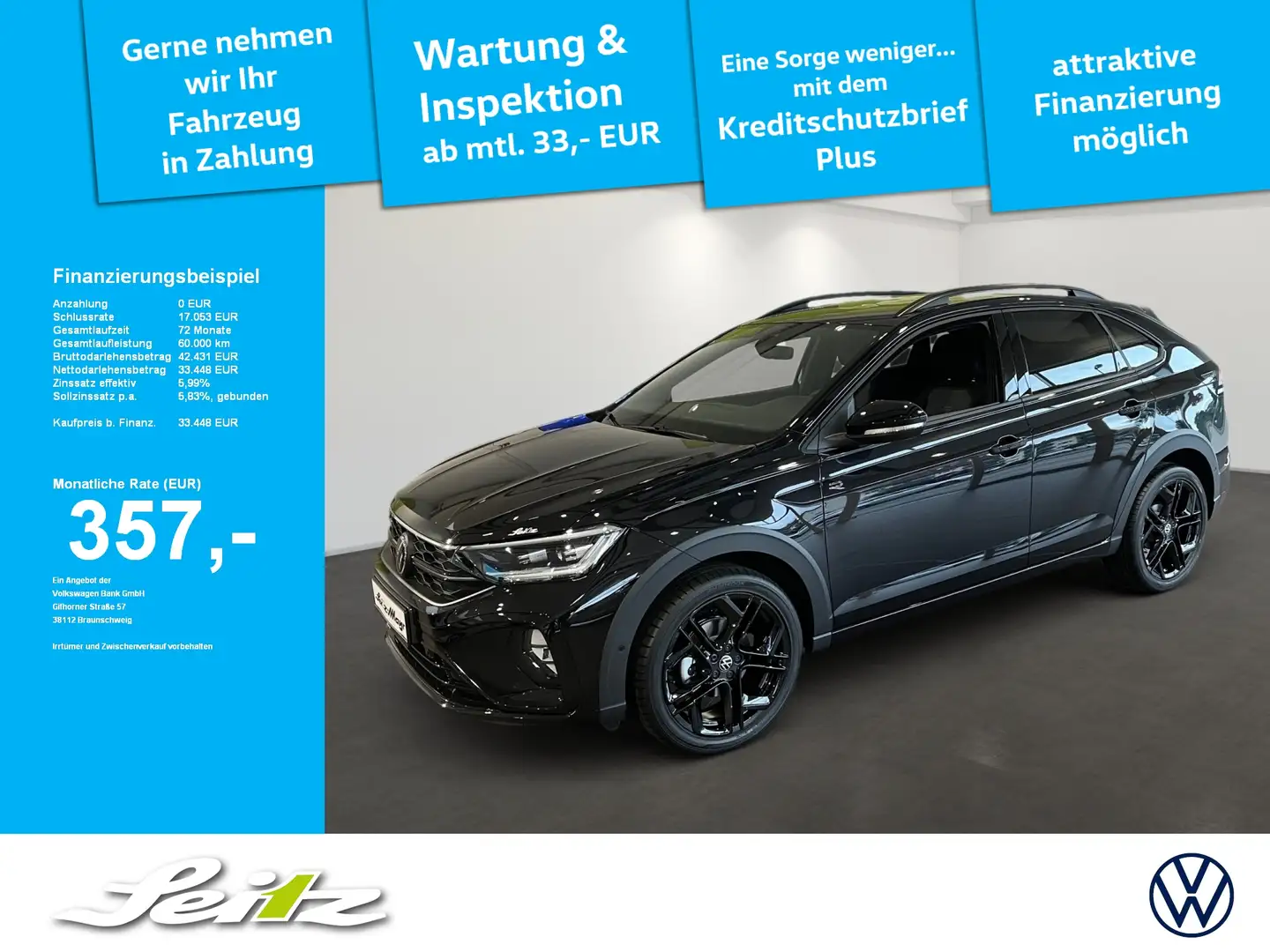 Volkswagen Taigo 1.5 TSI R-Line *MATRIX*KAMERA*NAVI* Noir - 1