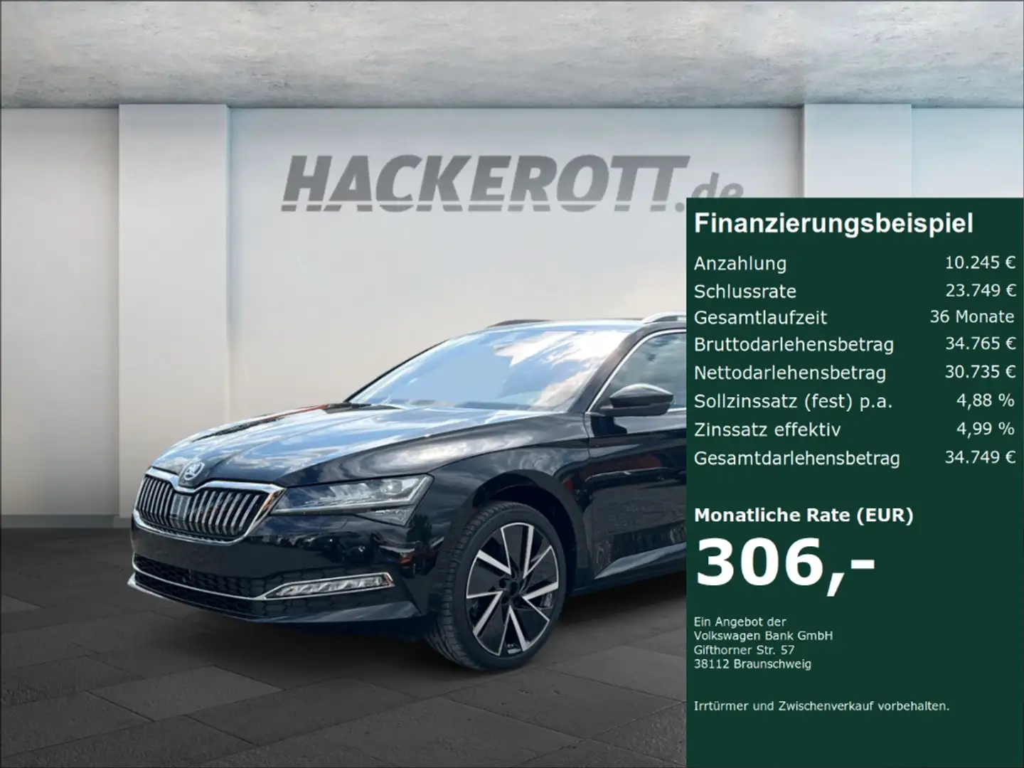 Skoda Superb Combi Style 2.0 TDI DSG AHK ACC Navi Schwarz - 1