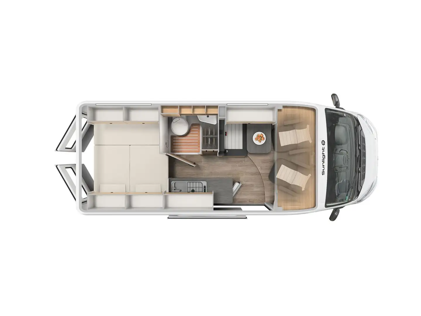 Sunlight Adventure Cliff 600 Dieselheizung, Automatik Grau - 2